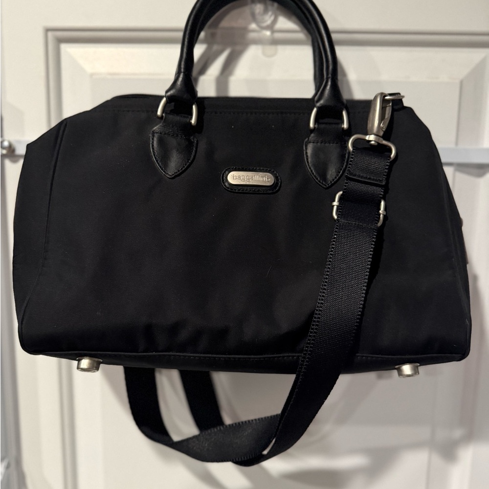 Baggallini Black small luggage with Top Handles and Detachable Strap